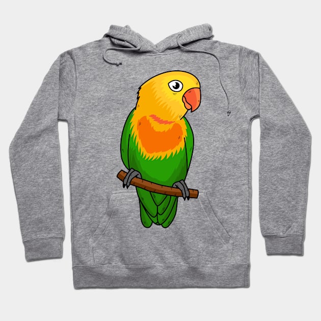 Cute lovebird cartoon parrot Hoodie by Cartoons of fun